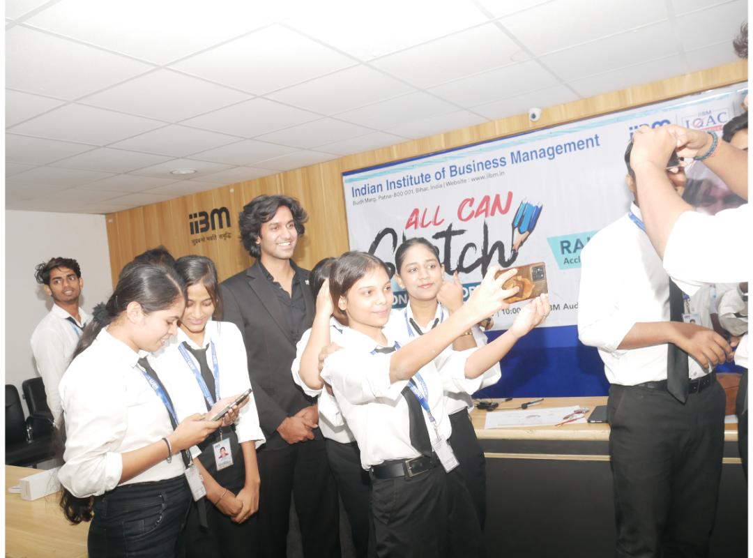 Rahul Soni Conducts “All Can Sketch” Workshop for PGDM, BBA, BCA & MAMC Students at IIBM and ZHI Patna